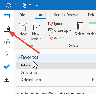 Calendar view in desktop