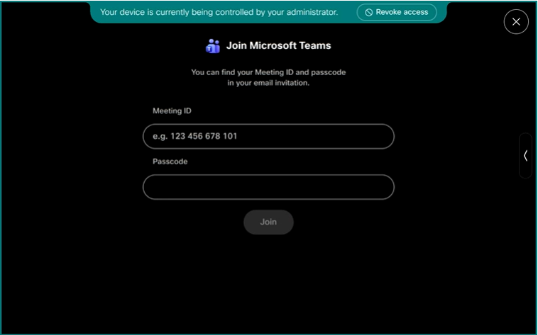 Microsoft Teams join screen